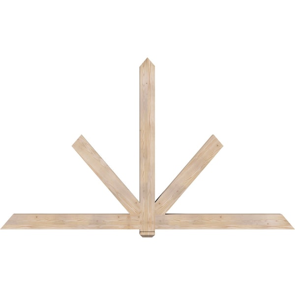Ekena Millwork Kennewick Smooth Timber Gable Bracket, Douglas Fir, 108"W x 63"H x 5 1/2"D x 5 1/2"F, 14/12 Pitch GBW108X63X0606KEN00SDF - main